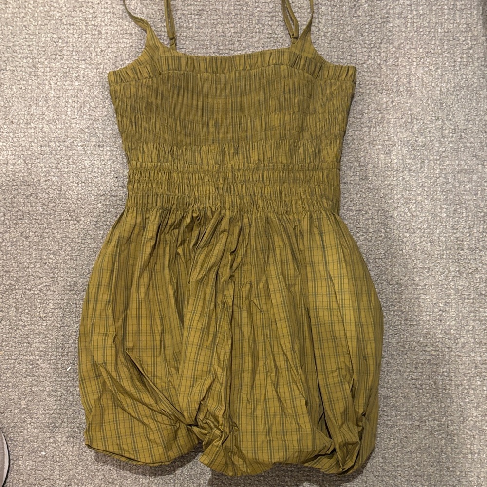 Rebecca Taylor Yellow Plaid Smocked Dress